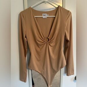 NWOT Long Sleeve Tan Body Suit